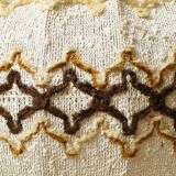 Cocoon lampshade in curly wool 1970