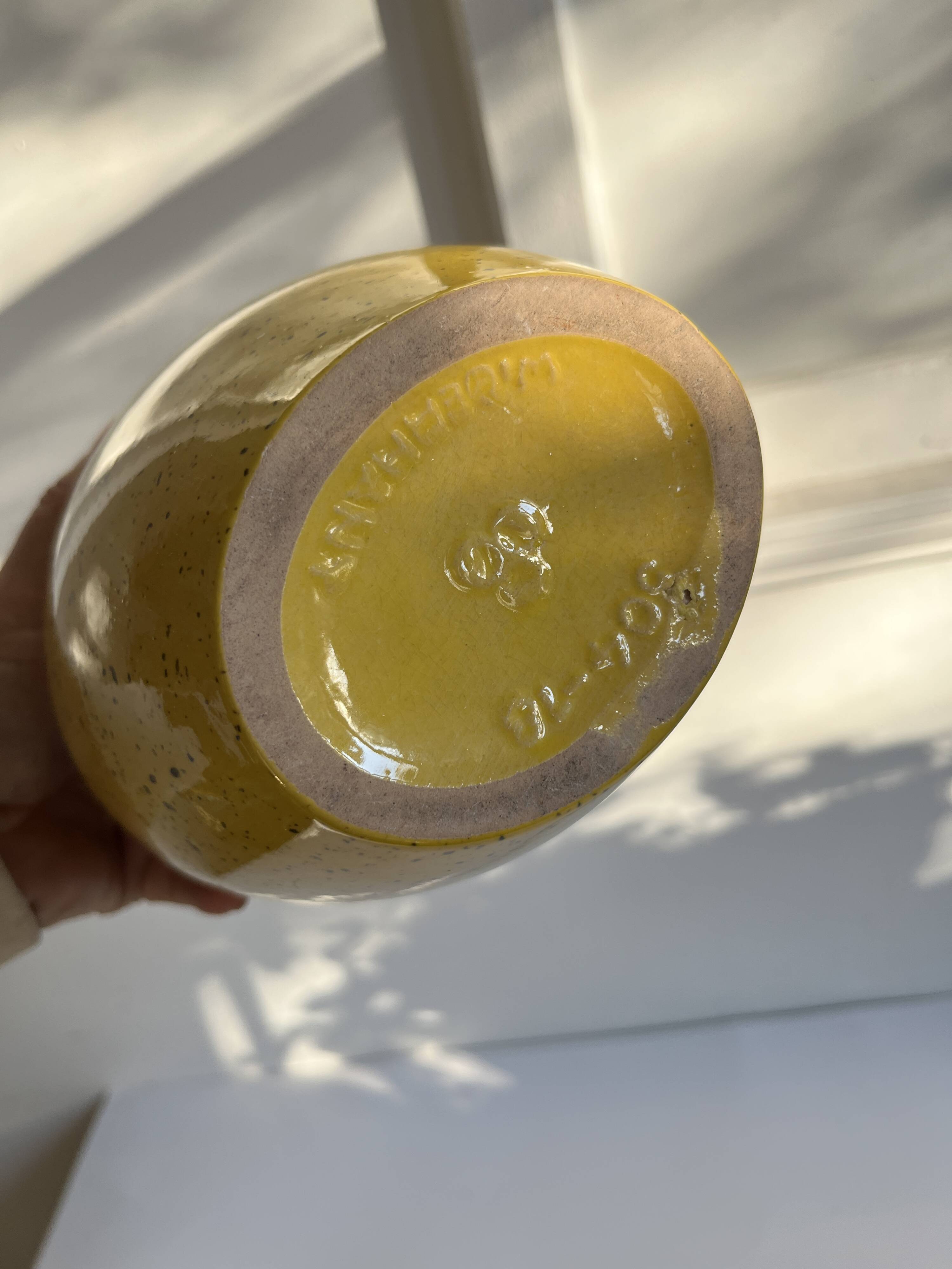 West Germany Yellow Vase