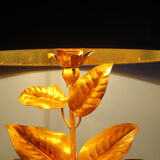 Flower lamp in golden brass 70s