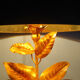 Flower lamp in golden brass 70s