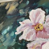 Oil canvas on wood flowers
