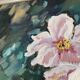 Oil canvas on wood flowers