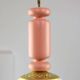Mid-Century Italian Brass & Opaline Glass Pendant Lamps, Set of 2