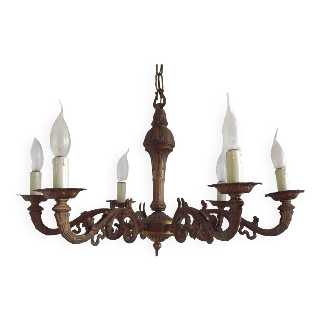 Noir Plafonnier LED Feuille D'or Pendentif Lumière Industrielle