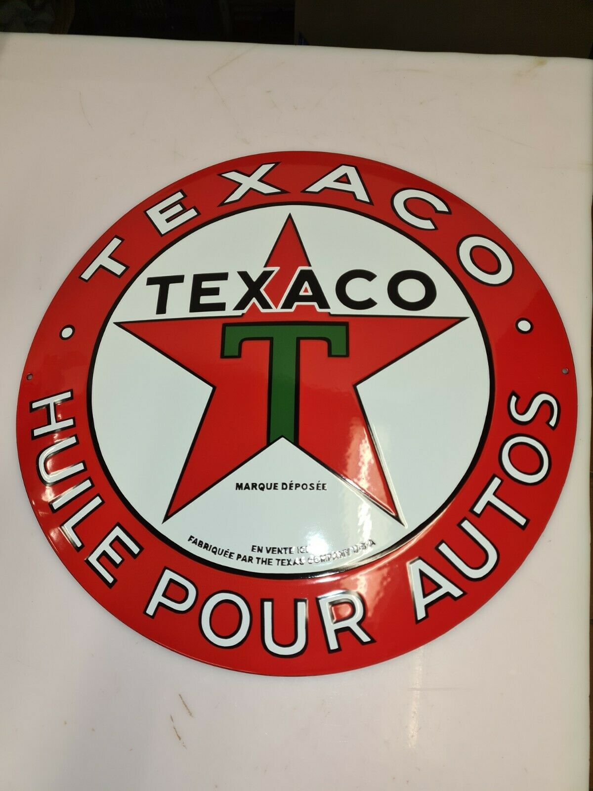 Texaco enamelled plate