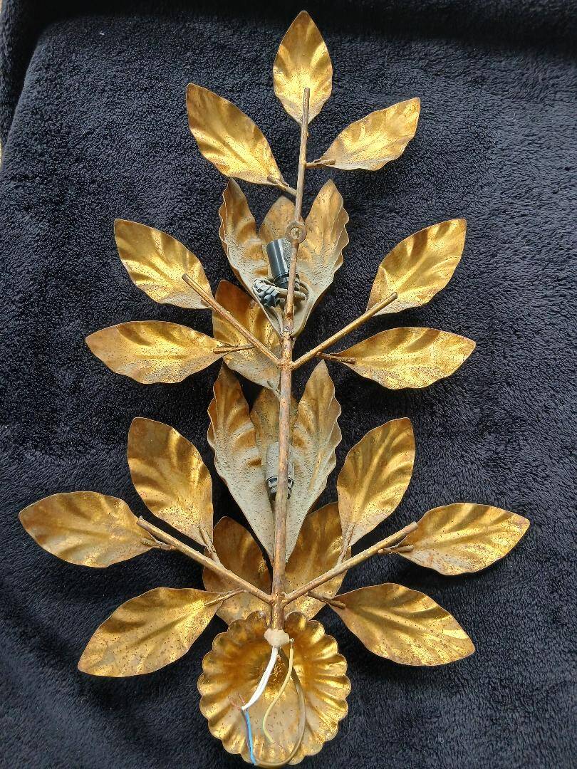 Applique lamp hans kogl gold metal