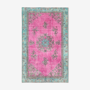 Tapis multicolore turc des années 1980 163 cm x 262 cm