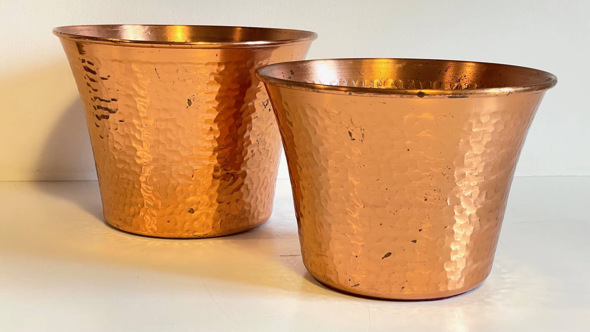 Pair of copper plants 1960s
