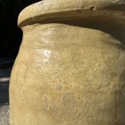 Ancient terracotta pottery jar from the 19th century.