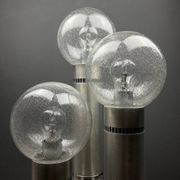 Brushed aluminium floor lamp, Italy, 1970s