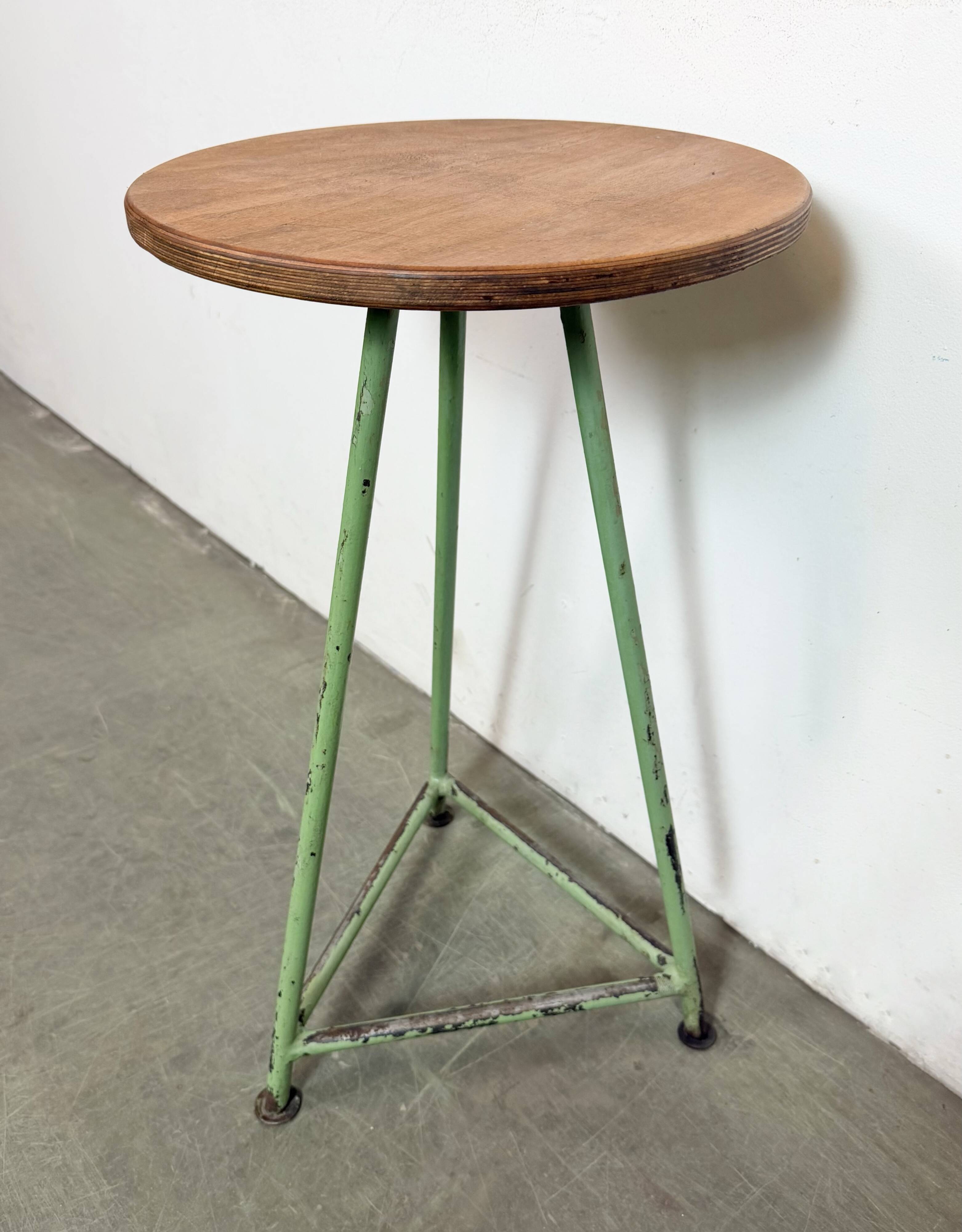 Green Industrial Workshop Stool, 1960s