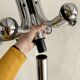 Chrome-plated metal coat rack, 1970s-1980s