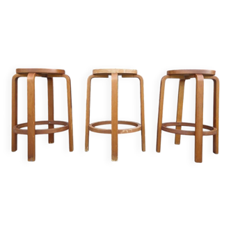 3 tabourets vintage style Alvar AALTO