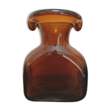 Amber glass vase
