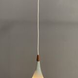 Suspension Holmegaard en verre gris années 1960