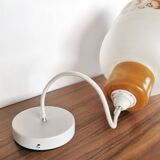 Vintage 70s opaline pendant lamp "Orangey white"