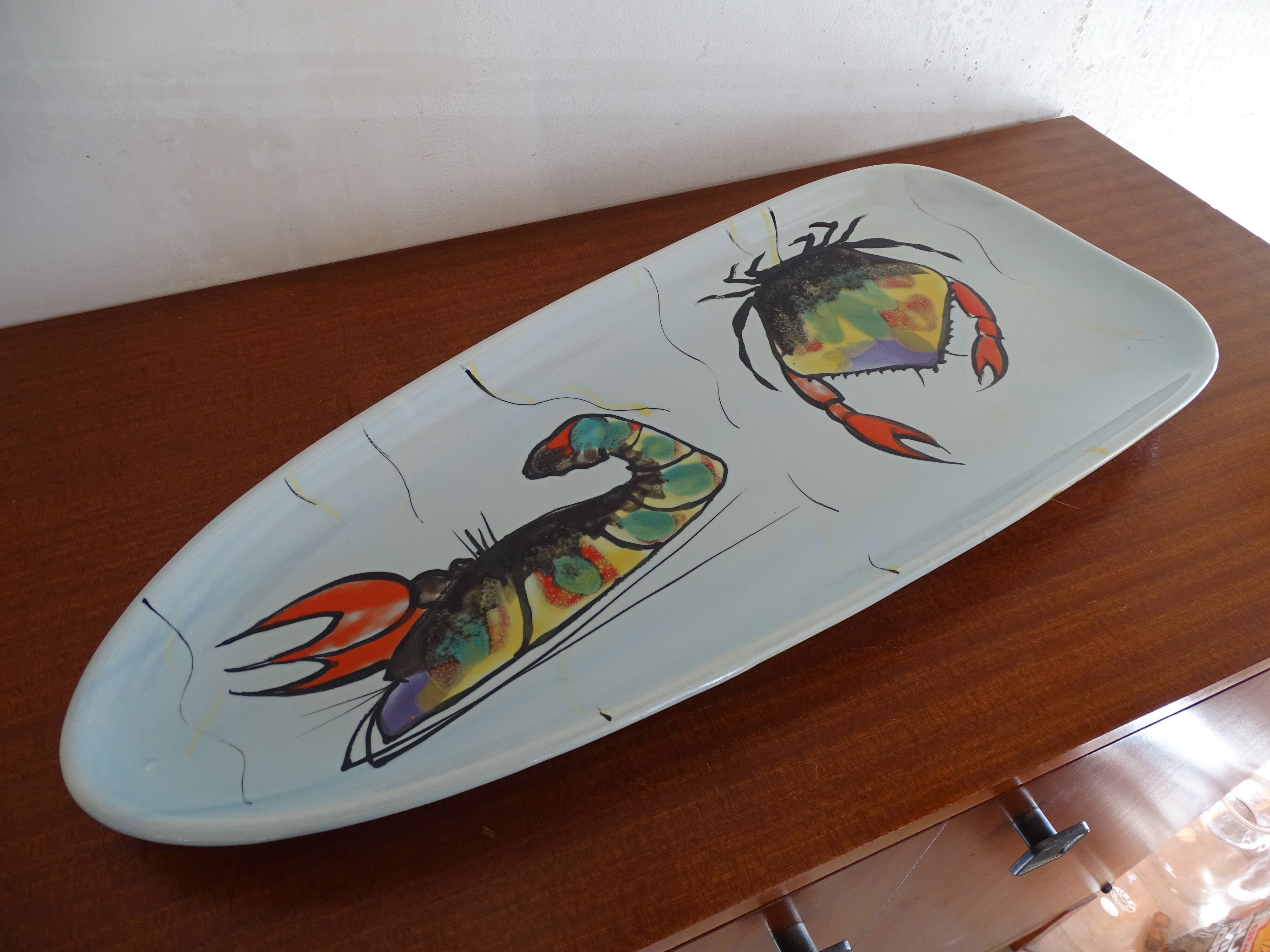 Fish dish MBFA Pornic 1960 vintage