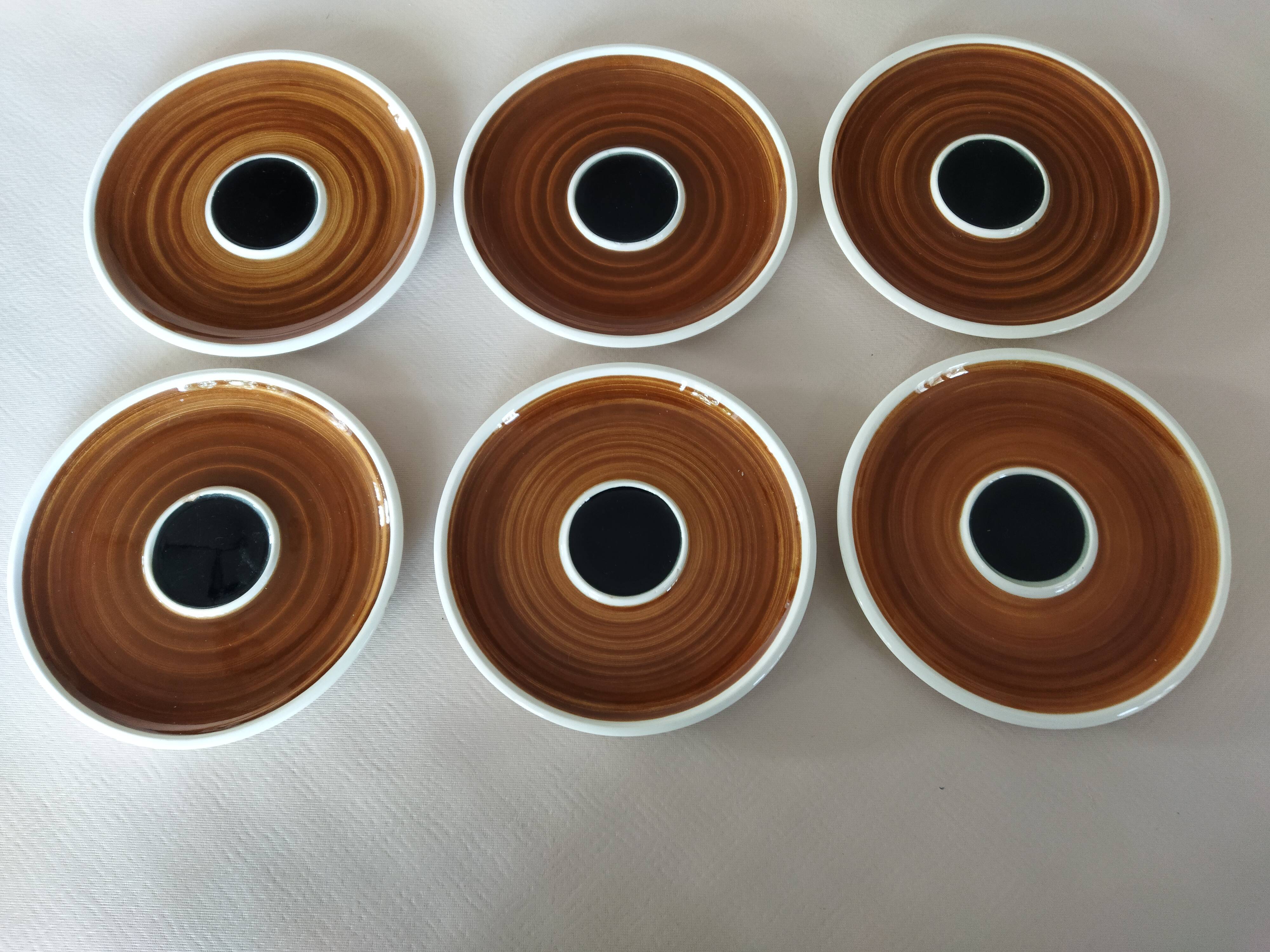 Lot de 6 soucoupes Kimono Boch La Louvière