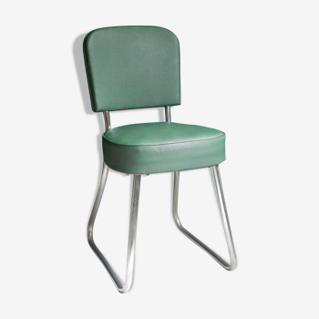 Chaise de bureau en skaï vert