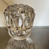 Whisky decanter and its 3 crystal glasses St Louis