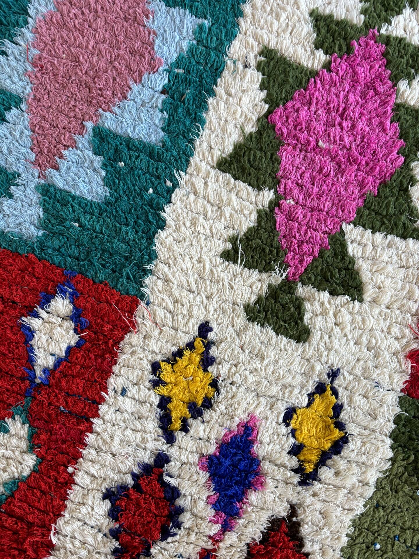 Berber Boucherouite rug in Togo cotton