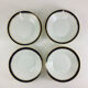 4 Cups and Saucers for Coffee Haviland Model Ambassade (blue rim)