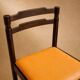 Set of 4 Mid-century beech / faux leather chairs.