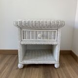 Wicker bedside table