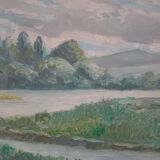 Signed oil-landscape