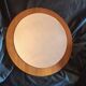 Teak circular bevelled wall mirror, Denmark 1960s