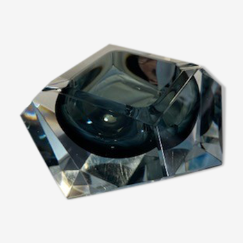 Ashtray diamond murano sommerso grey smoked