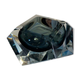 Ashtray diamond murano sommerso grey smoked