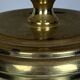 Midcentury bamboo and brass large mushroom table lamp by Leola, 1960s