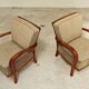 Pair of Krasna Jizba Art Deco solid wood armchairs