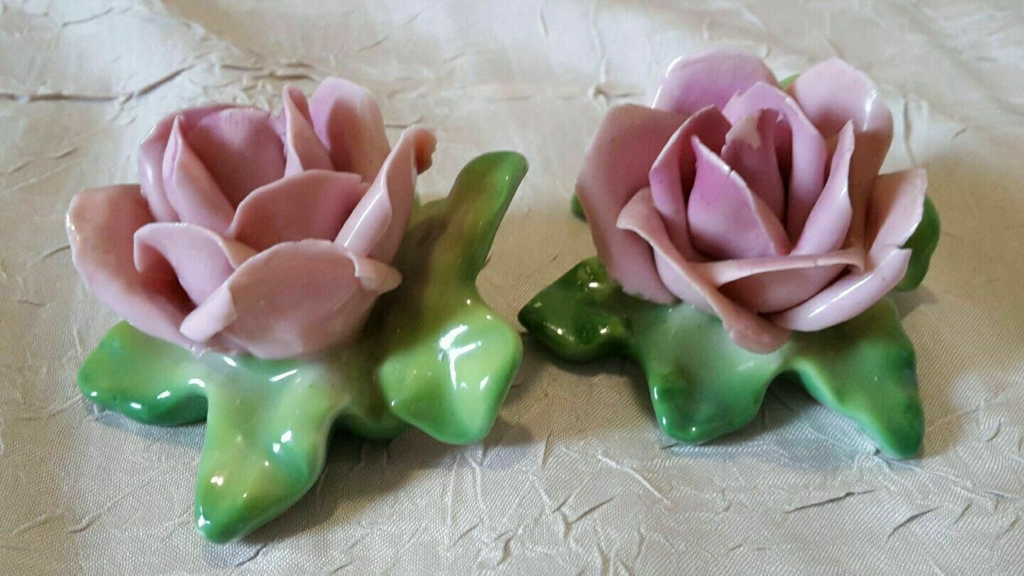 Old Dresden porcelain roses