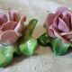 Old Dresden porcelain roses