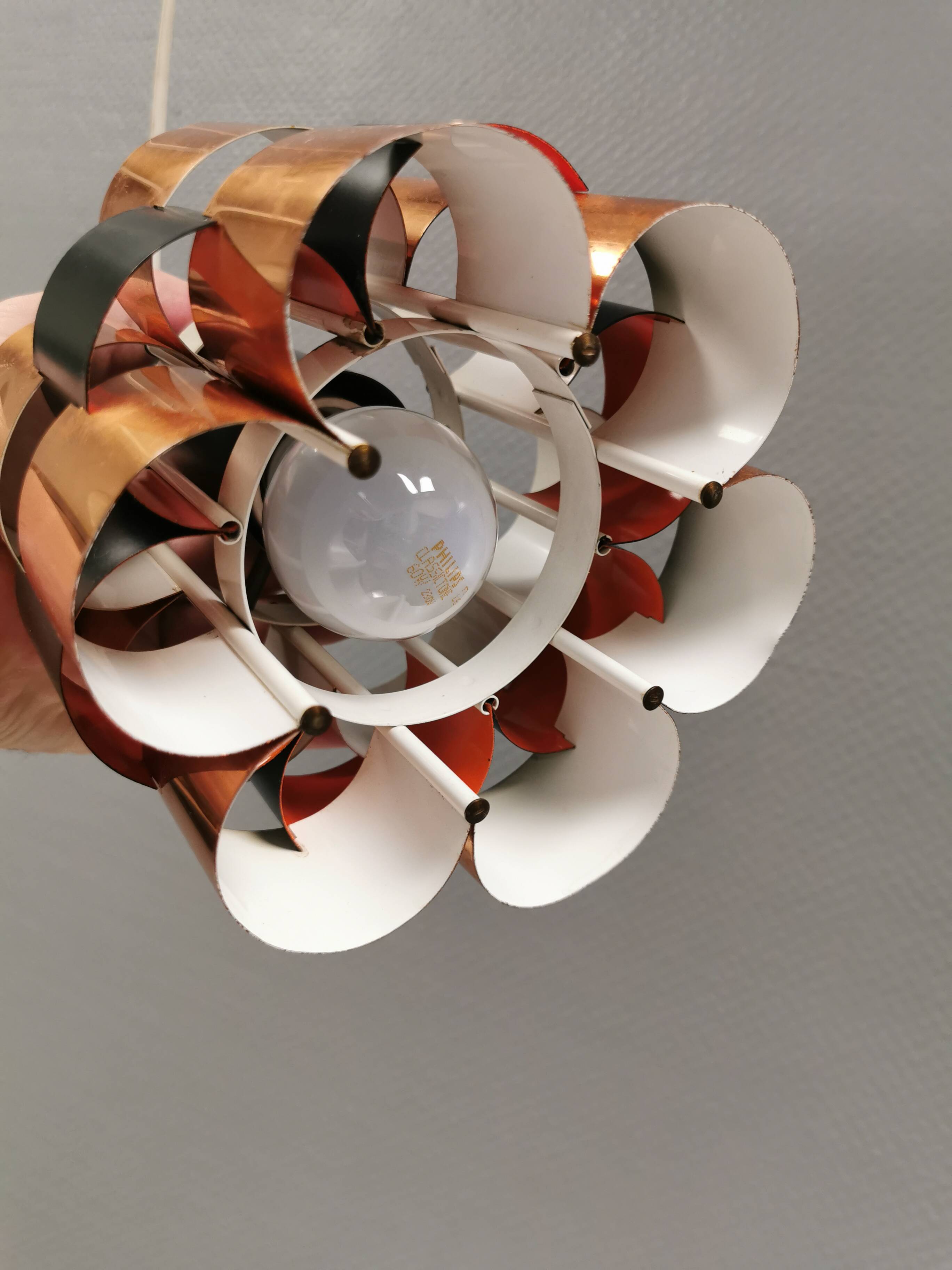 A pendant lamp, designed by Danish Werner Schou 1960-70s.