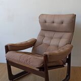 Genega Møbler leather armchair, Denmark, 1960s.