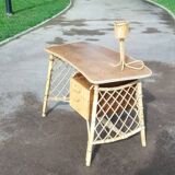 Lampe en rotin 1950
