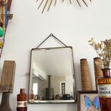 Barber mirror with chain 33 x 28 cm