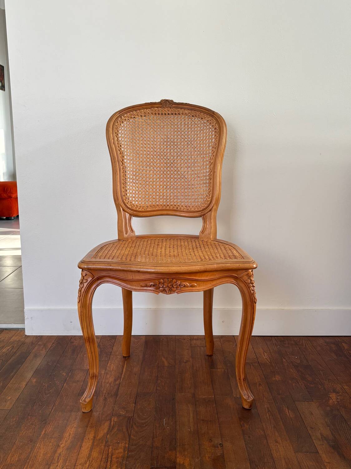 Regency style caned chair