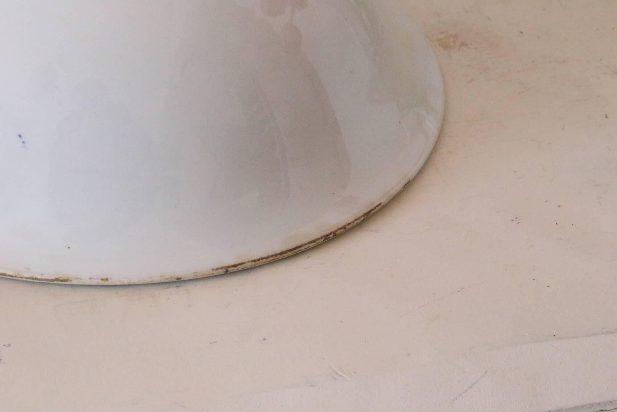 Large Terre de Fer salad bowl, Saphir model, Sarreguemines, French manufacturer