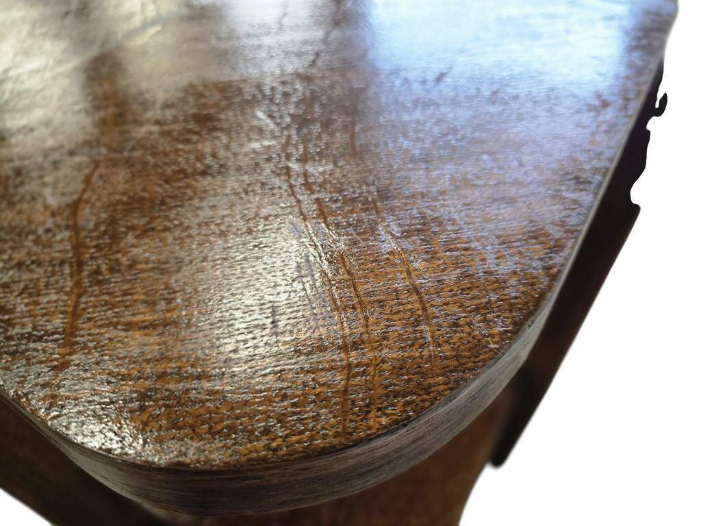 Table d'appoint art déco vintage en bois