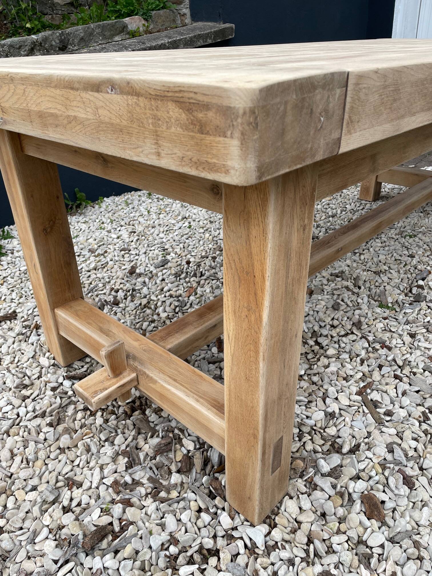 Solid oak farmhouse table