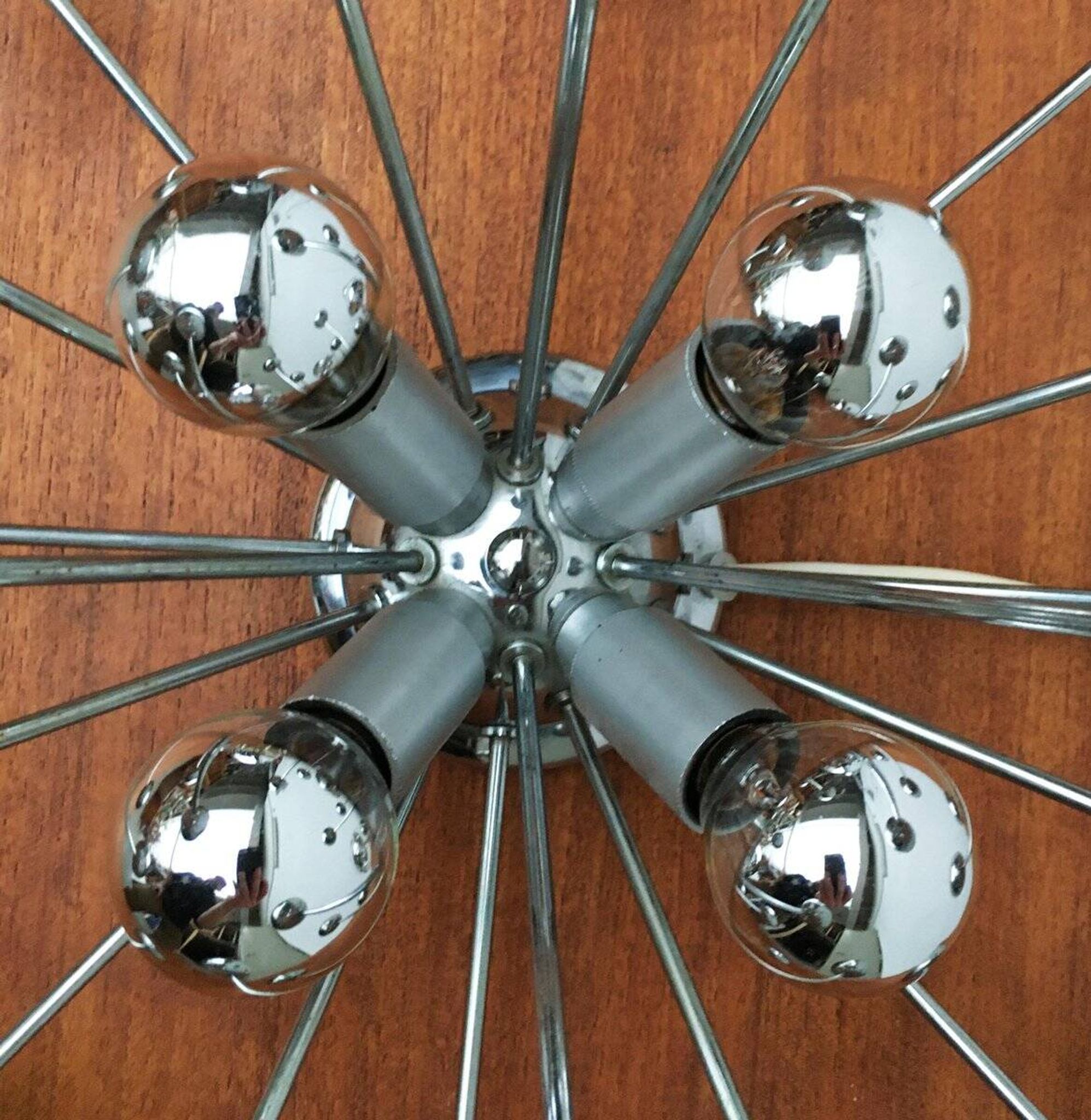 Lampe de table atomique allemande de l'âge spatial du milieu du siècle de Cosack