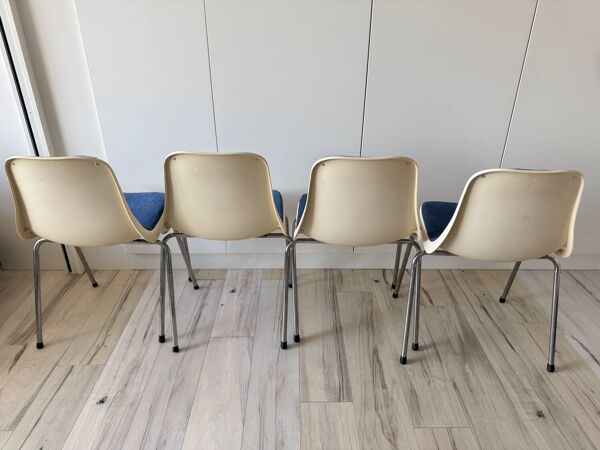 Suite de 4 chaises vintage Cojar – Design Fermigier – Mobilier Nationa