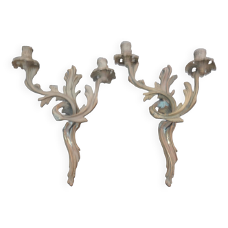 Pair of Louis XV style bronze sconces