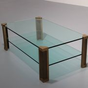 Table de salon en laiton Peter Ghyzcy modèle T14D 1970 Design hollandais