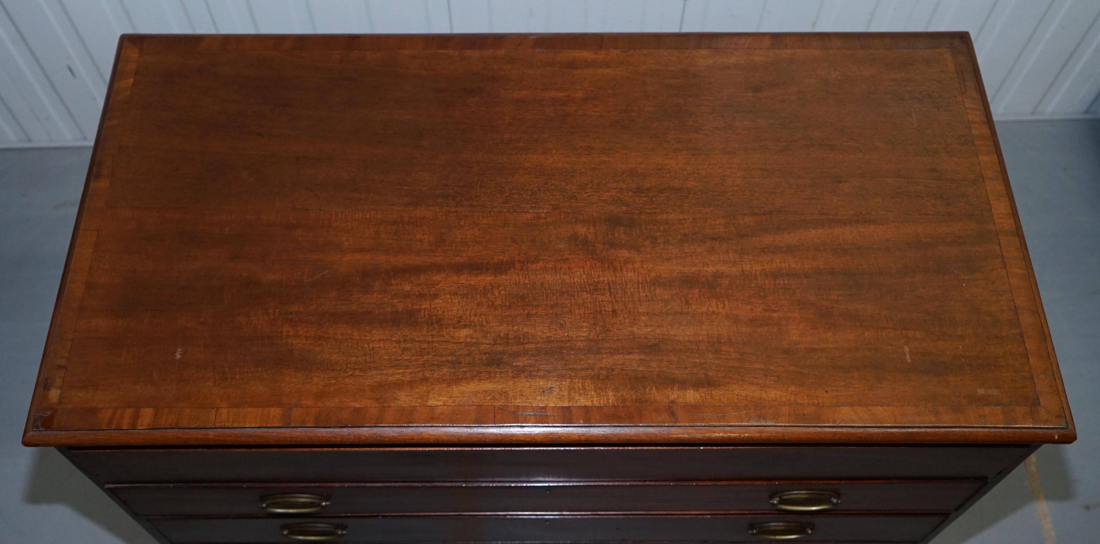 Robert Gillows II 1790 Library Desk Solid Wood with Leather Slope