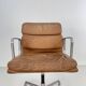Eames Herman Miller tan / camel leather Soft Pad Group chair